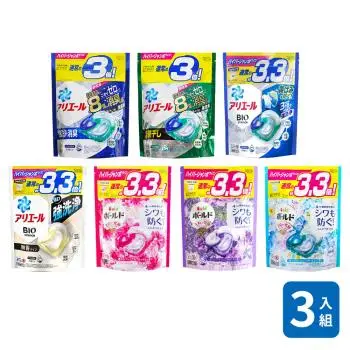 P&G 日本超濃縮 凝膠 洗衣球  *3袋  (33/39/36入、6款任選)_日本境內版