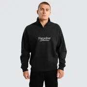 [Nomadic Paradise] Merch Quarter Zip Jumper Anthracite Black