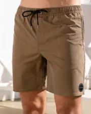 [Skylark] Skylark Men's Reef Elastic Waist Shorts in Tan Brown Size Small S Tan Brown