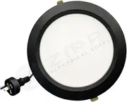 30W & 40W Dual Wattage Dimmable Tri Color LED Downlight Kit | 200-220mm Cutout | 3A Lighting | Black