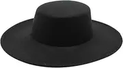 [FONSMAY] Autumn Flat Wide Brim Fedoras Women's Felt Hat Ladies Sombrero Jazz Bowler Outdoor Vintage Top Hats
