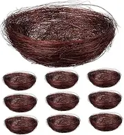 BESPORTBLE 10 Pcs Thread Artificial Bird Nest Ornament Natural Handwoven Bird Nests for Home Decor and Garden Comfortable and Durable Design