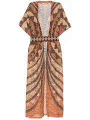[Pin Up] Pin Up-Kimono Stampa Intreccio Africano-Donna 44 IT