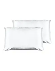 [Casa Decor] Luxury Satin Pillowcase Twin Pack with Gift Box in White