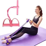 Fitness Resistance Bands-Pedal Ankle Puller,Upgrade Stretch Bands for Sit Up Exercise Equipment,Training Auxiliary Device Workout Equipment for Women Men,Pink