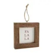 Mud Pie Home FALALA FA LA Christmas Sentiment Plaque Wood Frame Ornament