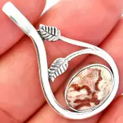 Natural Rosetta Picture Jasper 925 Sterling Silver Pendant Jewelry P-1435