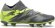 [PUMA] Mens Future 7 Match Rush Firm GroundArtificial Ground Soccer Cleats - Green, Grey
