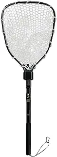 Perfk Fishing Net Catching Mesh Gear Father's Day Gift Convenient Fishing Landing Net Silicone Mesh for Boating Outdoor Sports Boat