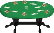 Feltectors Felt Card Table Game Cover Oblong Tablecloth Oval 48 x 60 " Green