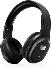 Rechargeable and Portable Personal FM Radio Headphones with Best Reception, Walkman Wireless Headset FM Radio Ear Muffs for Jogging，Mowing, Cycling.Meeting FM Receiver