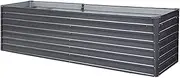 [GREEN FINGERS] Garden Bed Galvanized Steel Planter Box, Gardening Supplies Plant Containers Patio, 160 x 80 x 77cm 2-in-1 Rectangle Raised Beds for Vegetables Flowers Herbs