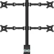 RAPIDLINE REVOLVE QUAD MONITOR ARM Black 260-360mm Height Range Black