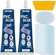 Yeardera Air Mattress Patch Kit, Waterproof Vinyl Repair Kit, High Strength PVC Adhesive for Inflatables, PVC Boats, Vinyl Glue (60 Milliliters)