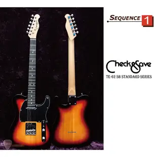 【爵士樂器】公司貨 Check-save TE-62 SB Standard Series T Style 電吉他