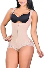 [Generic] Women Tummy Control Shapewear Slimming Push Up Lace Body Shaper Open Crotch Flattebdomen Post Op Surgery Supplies