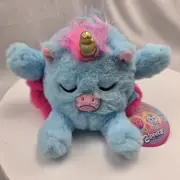 Zippetz Reversible Animals UNICORN Flamingo Plushy TOY Zip and Flip NWT 6"