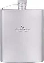 Boundless Voyage Portable Titanium Hip Flask Sake Cup Mug Pocket Flagon with Funnel Drink Bottle Set Ultralight Wearproof Outdoor Liquor Wine Whiskey Vodka Drinkware (Ti3061D)