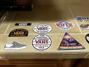 (14) Skateboard Stickers Lot: Vans, Brixton, Vote, Cash, Chicken & Waffles, FoN