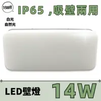 在飛比找蝦皮商城優惠-LED 14W 日系防潮燈吸頂燈 防水系數IP65 長方型銀