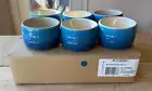 Le Creuset Stoneware Set of 6 Stackable Straight Wall 7oz Ramekins Marseille NEW