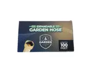 heavy duty expandable garden hose 100ft, green and black