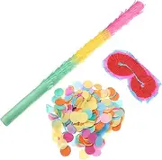 JOINPAYA 1 Set Pinata Stick with Glasses and Confetti for Birthday Celebrations Lightweight Paper Pinata Stick for and Fun Party Occasions