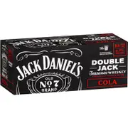 [Jack Daniels] Jack Daniels Double Jack & Cola Can 375mL (10 Pack)