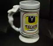 Tecate Cerveza Beer Drinking Ceramic Glass with Nude Lady. Man Cave Material!!