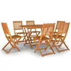 7-Piece Outdoor Dining Set Garden Patio Chairs Table Solid Acacia Timber Setting