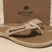 NEW Sperry Top Sider Women’s Size 11 M Seafish Flip Flop Sandals 87410 Ivory