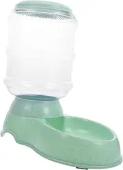 Pet Feeder Food Storage Bowl for Cats and Dogs Automatic Feeding Container Light Green Smooth Design Compact for Home Use