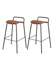 [Artiss] Bar Counter Metal Stools in Brown