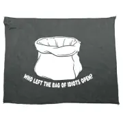 Who Left The Bag Of Idiots Open - Funny Novelty Sports Microfiber Towel Gift