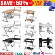 Computer Laptop PC Table Writing Desk Workstation with Pull-out Keyboard Tray
