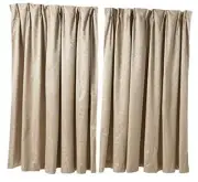 Gabrielle Pinch Pleated Foam Back Drape 144 in x 84 in | Panel Pair Taupe