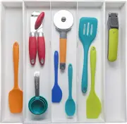Expandable Silverware, Utensil and Cutlery Kitchen Drawer Organizer Tray, Large