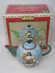 Sakura Debbie Mumm Mini Teapot Collection Series Nutcracker Christmas Snowman