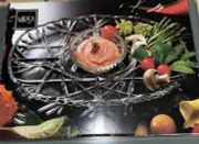 Estate MIKASA Roxborough Chip & Dip Platter Divided Charcuterie Glass Elegant