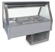 ROBAND STRAIGHT GLASS REFRIGERATED DISPLAY BAR - PIPED AND FOAMED ONLY (NO MO...