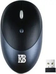 KB Rechargeable Wireless Mouse Energy Save 2.4G 1600 DPI V26, black/blue B01