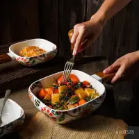 在飛比找蝦皮購物優惠-歐式碗盤組 復古碗盤 北歐碗盤 陶瓷碗盤組 陶瓷餐盤 手繪手