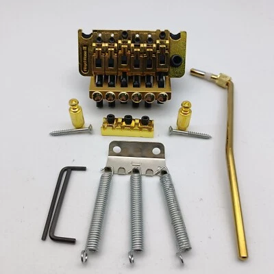 Floyd Rose II Tremolo System Bridge Double Locking for ST LP Guitar Gold