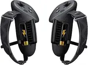 AMVR Upgraded Controller Grips Cover Compatible with Meta/Oculus Quest 3S/Quest 3 Accessories, with Battery Opening Cover and Knuckle Straps Protector(Not for Charging Dock)