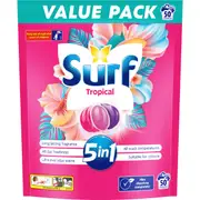 Surf Laundry Detergent Capsules Tropical 50 Washes 650g