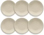 TarHong Planta Artisan Solid Salad Plate, 8.5", Planta (Majority Plant Based with Melamine Binder), Shatterproof, Indoor/Outdoor Entertaining, Set of 6, Birch Matte
