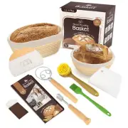 Benneton Bread Proofing Baskets Sourdough Bread Baking Supplies Set of 2 - Ro...