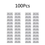 100pc 40x20mm SK2 Steel Ceramic Glass Paint Glue Car Tinting Razor Scraper Blade