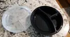 12Pk Meal Prep Container Microwave Safe 3 Compartment W/ Lids Round Bento 33 oz