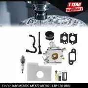 For Stihl MS180C MS170 MS180 1130-120-0603 Carburetor Air Filter Tune Up Kit